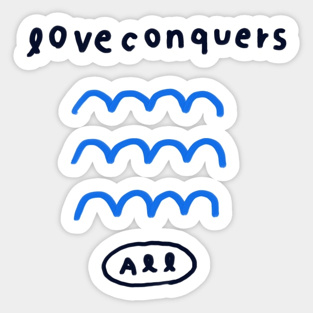 Love conquers all 7 Sticker by Soosoojin